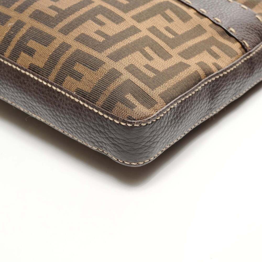 FENDI Brown Canvas Zucca Shoulder Bag - Picture 6 of 12